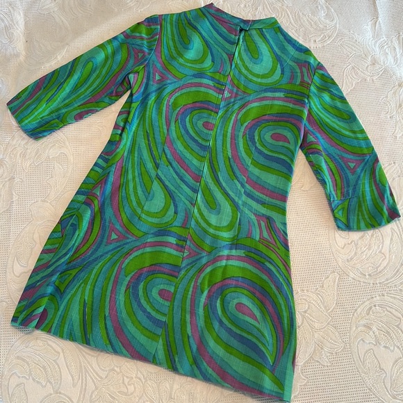 Vintage Handmade 60s Mod Mini Dress - Picture 11 of 13